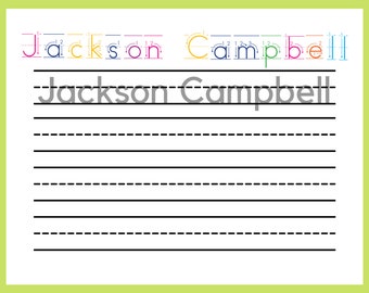 pre k 5 worksheets Personalized Dry Erase Guided Name Practice Sheet for Preschool and Kindergarten, Learn to Write Name