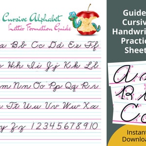 Cursive Letter Handwriting Practice Guide!  Guided practice for learning to write cursive.