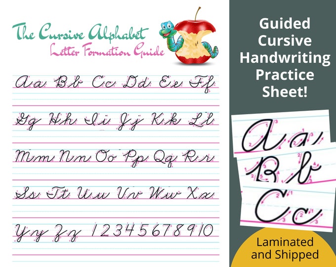 Dry Erase Cursive Letter Handwriting Practice Guide Guided Practice for Learning to Write