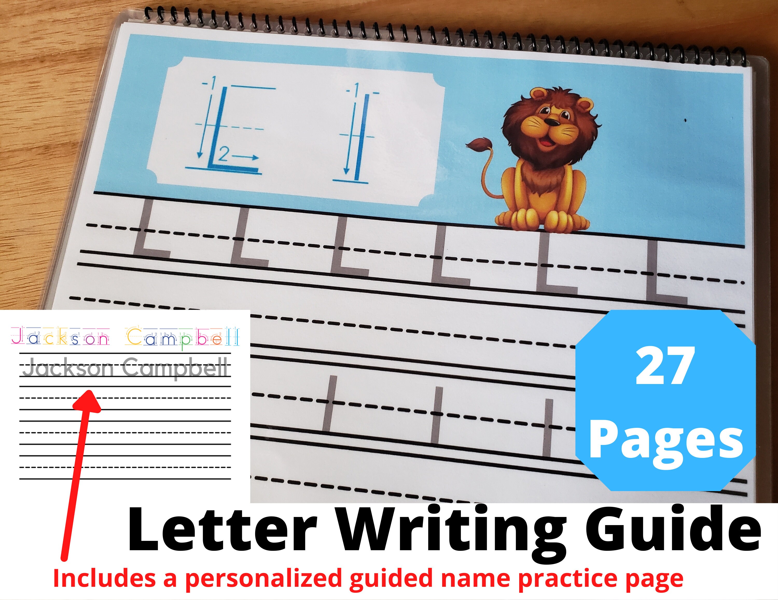 Letter Writing Practice - Etsy