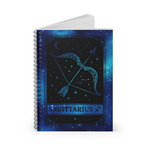 Sagittarius Zodiac Spiral Notebook - Ruled Line, Astrological Journal, Star Sign Gift, Personalized Diary, Astrology Lover&#39;s Notebook
