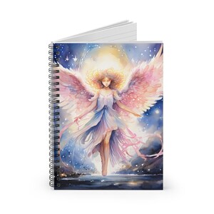 Whimsical Angel Spiral Notebook - Ruled Lines, Dream Journal, Inspirational Diary, Gift for Students, Art Lovers