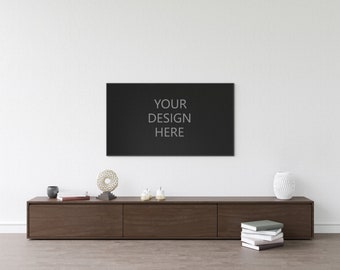 Frame TV mockup, digital, minimalist interior mockup, mockup in interior, wall frame tv mockup, PSD