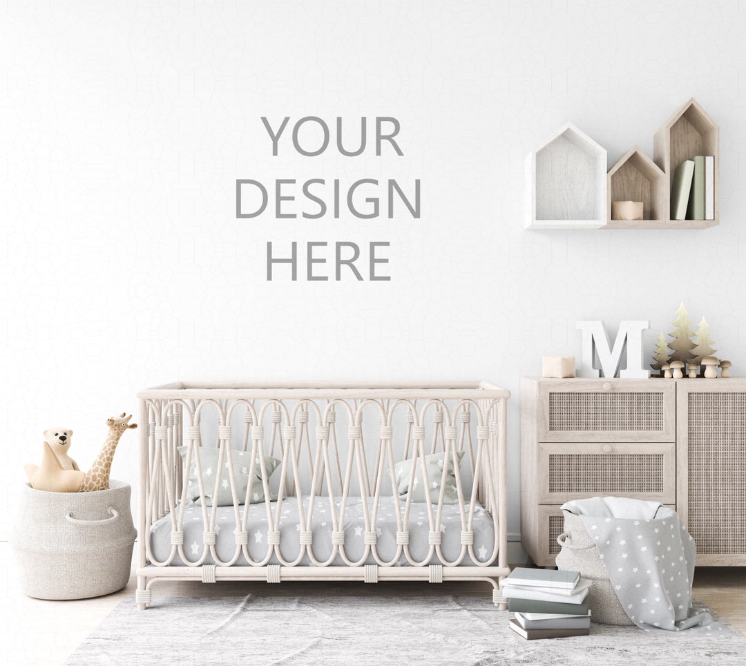 Wallpaper Mockup or Mockup for Your Frames, Boho Style Mockup, Nursery