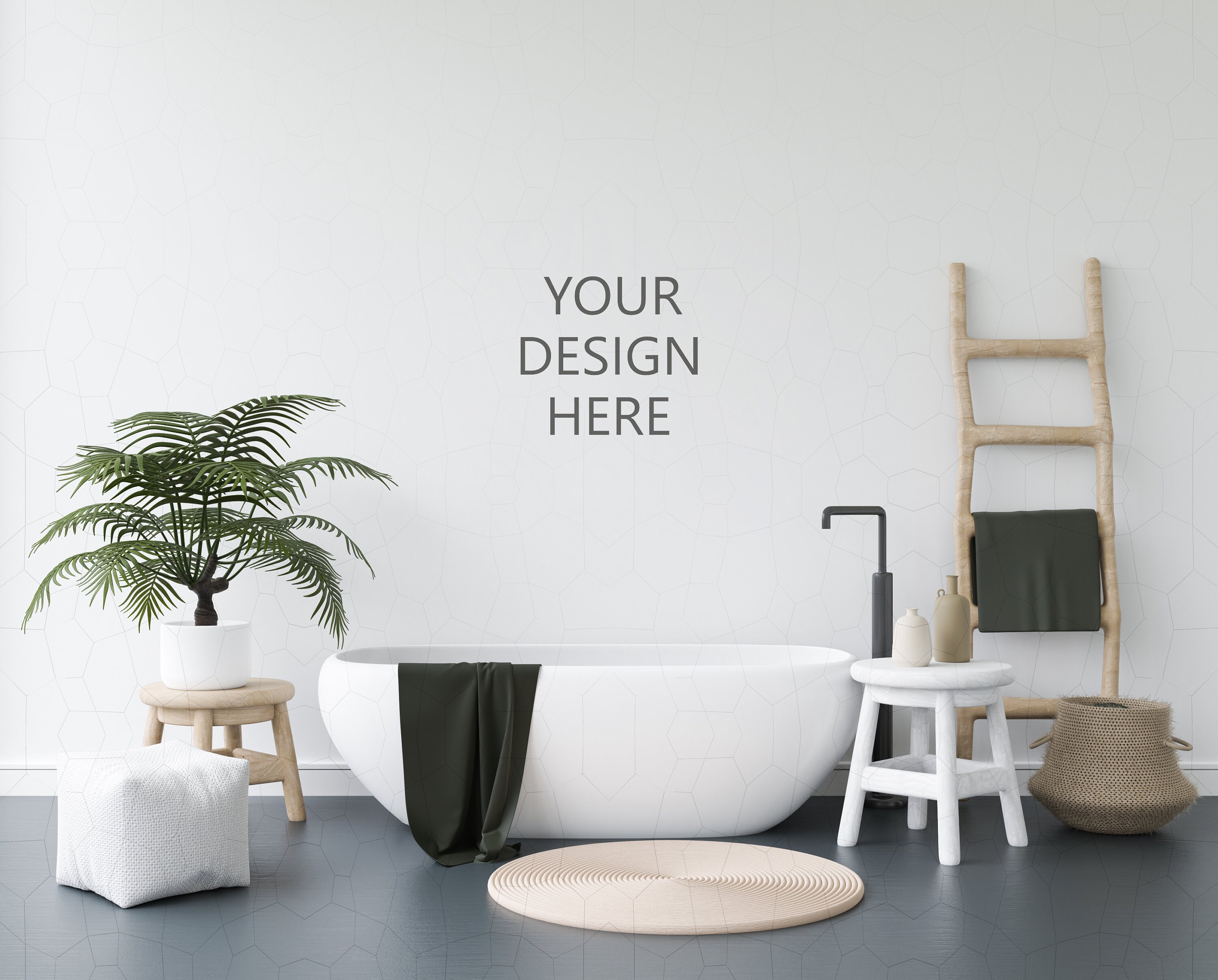 Download Mockup for your frames or wallpaper mockup bathroom interior | Etsy