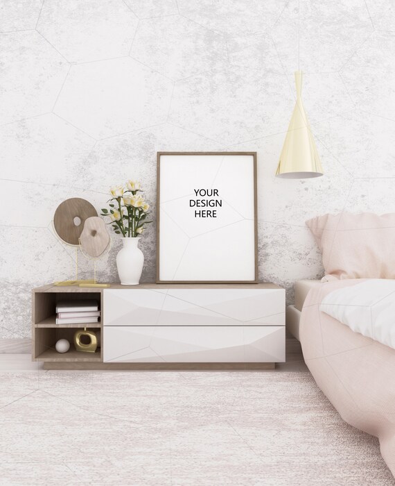 Wooden Frame Mockup Interior Mockup Bedroom Mockup Mockup Etsy