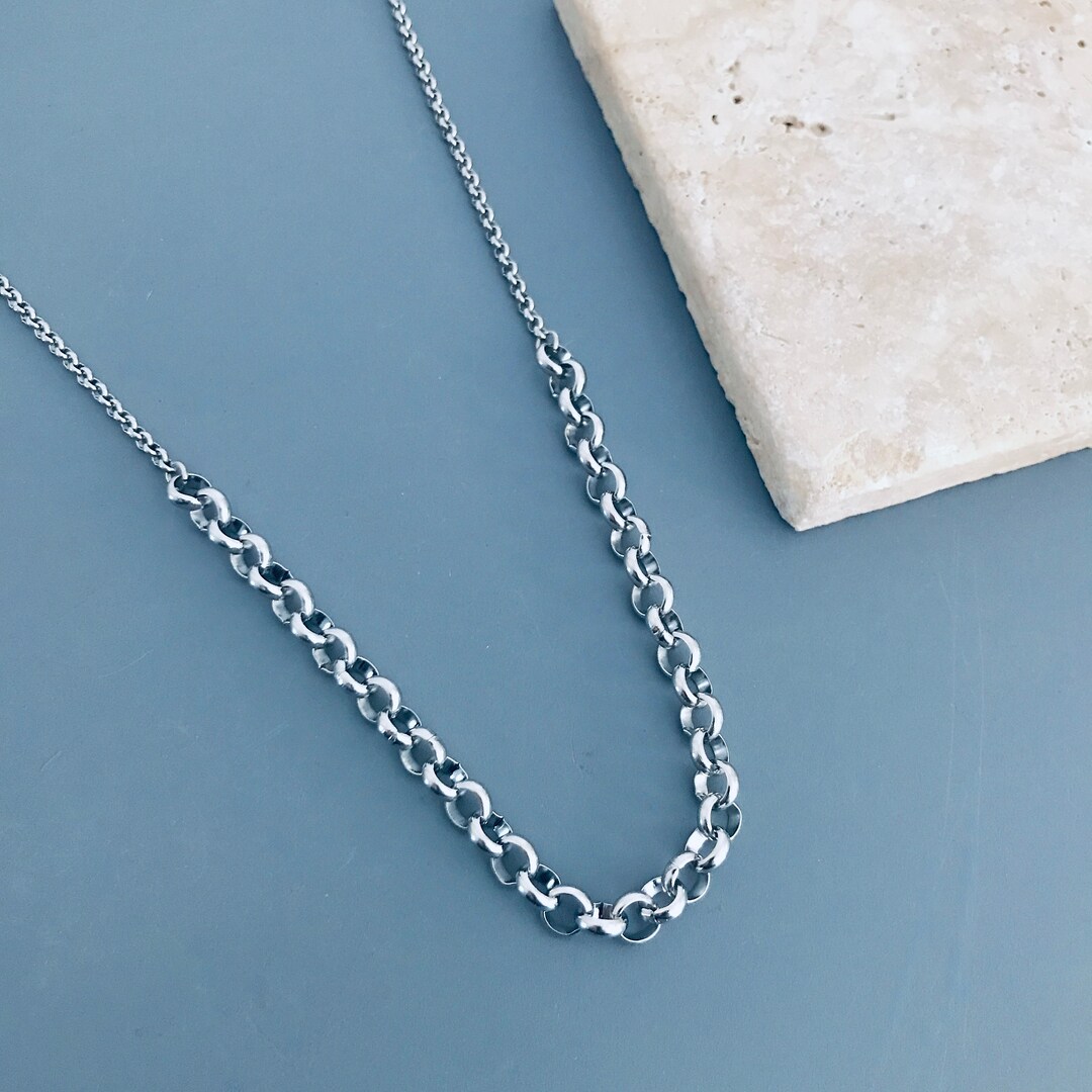 Layering Chain NONTARNISH CHAIN Silver Stainless Steel Etsy