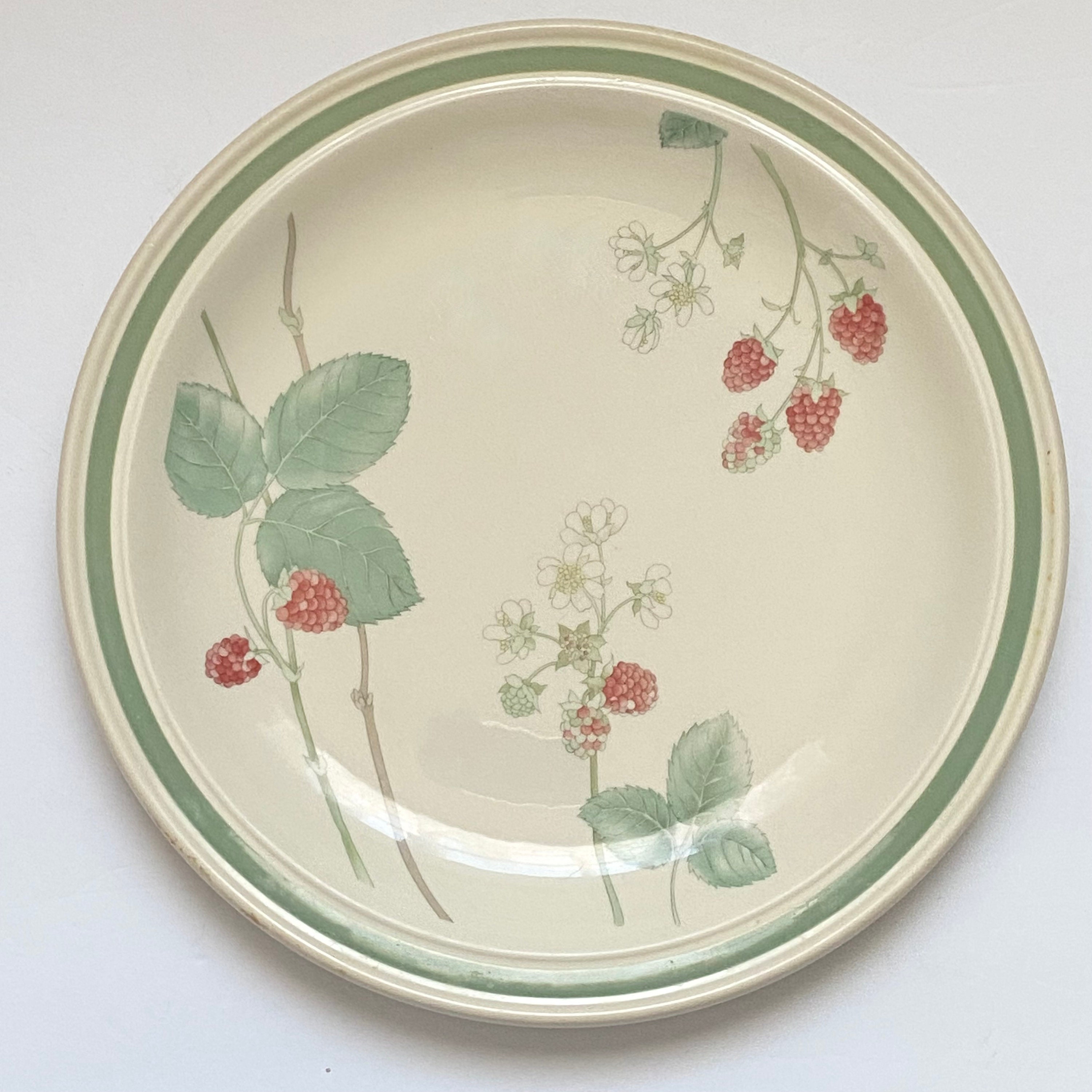 Wedgwood Queensware Raspberry 1 WEDGWOOD Collectible Plate, Salad Size / England , RASPBERRY Cane ...