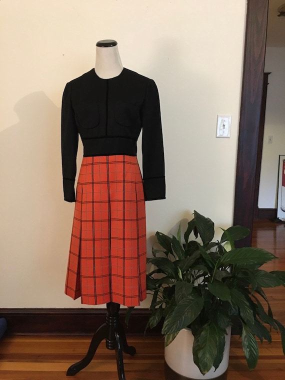 英国製 HARDY AMIES 60s ヴィンテージ ベルトレス スーツ 38 Vintage 