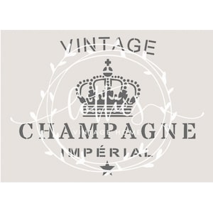 A5 Stencil VINTAGE CHAMPAGNE - French Furniture  Fabric Shabby Chic Crafts  Reusable 190 Mylar