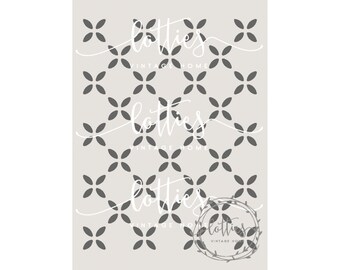 A4 Stencil - LACE PATTERN BACKGROUND - Vintage - Fabric Crafts Furniture - Repeatable - Reusable 190 Mylar