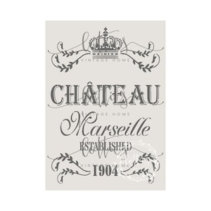 A4 Stencil CHATEAU - Shabby Chic Furniture Fabric Crafts French Upcycle Reusable 190 Mylar