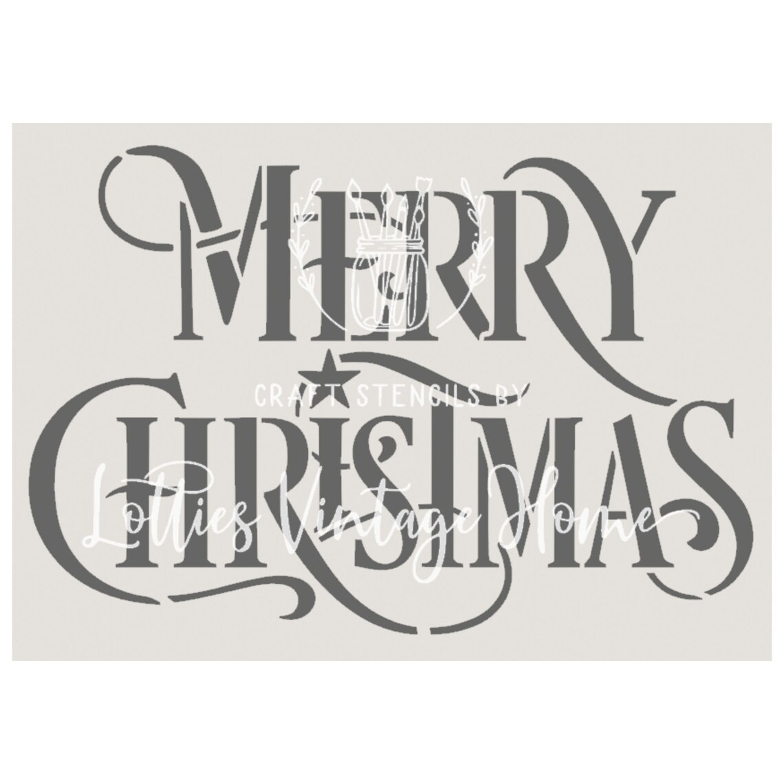 A4 Stencil MERRY CHRISTMAS Furniture Shabby Chic Christmas Etsy