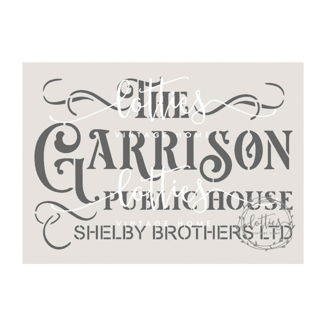 A5 Stencil Peaky Blinders THE GARRISON - Furniture Crates Fabric Shabby ...