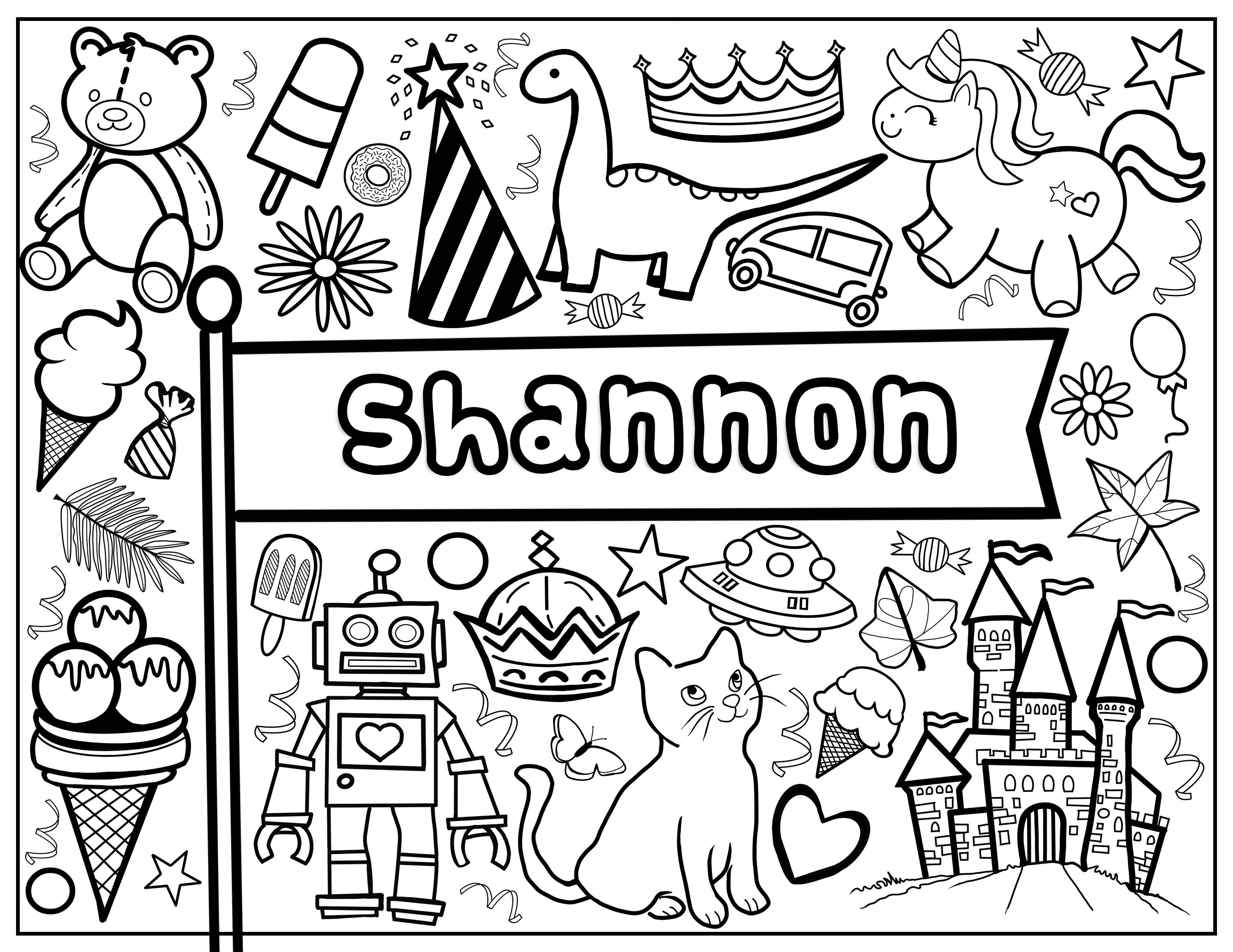 Personalized Custom Coloring Page printable coloring page | Etsy