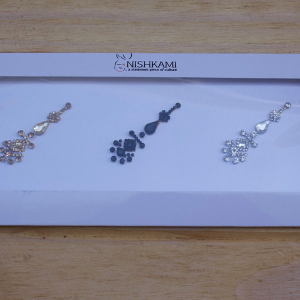 Black Gold & Silver Bindi Trio