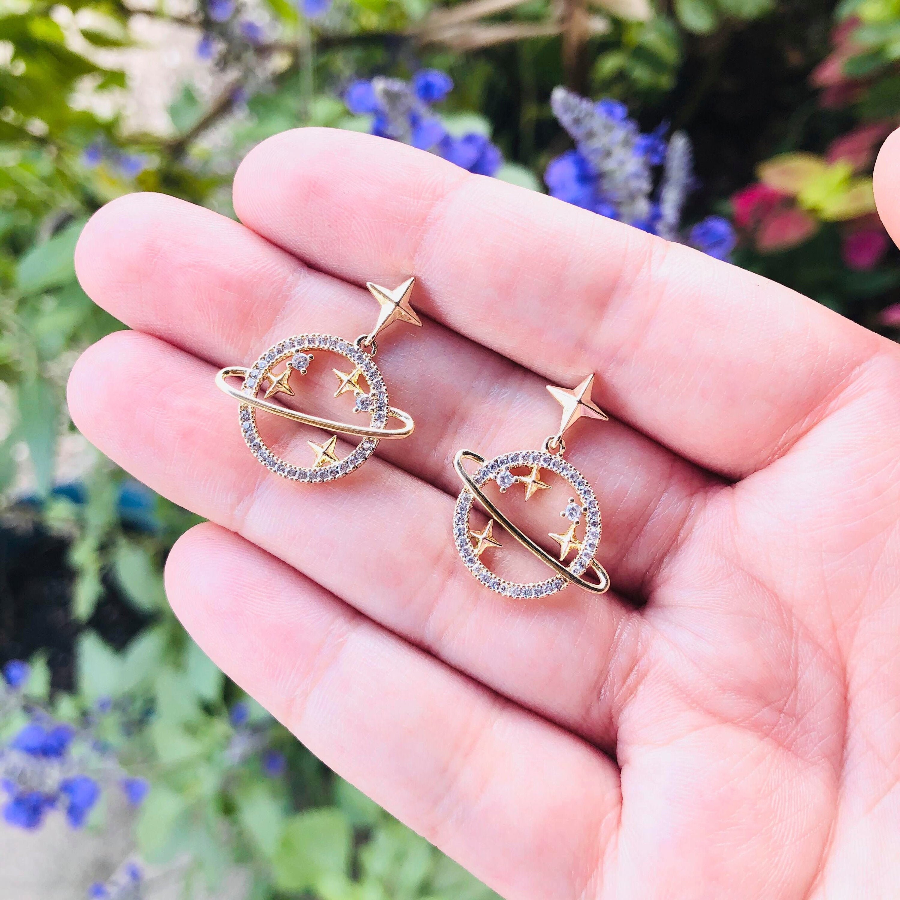 Trendy Crystal Drop Earrings Crystal Star Dangle Earrings Etsy