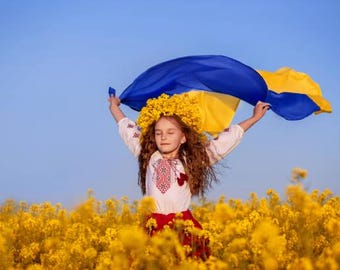 Bandera ucraniana hecha a mano de 1,5 x 91 cm: símbolo de resiliencia y libertad en tiempos de guerra, fabricada en Ucrania, EE. UU.