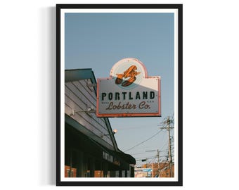 Photography Print - Portland Sign - Portland Maine | Large Prints For Wall Gallery Modern Home Decor Minimalist Art Coastal Vintage