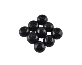 50 Mixte Perles intercalaires en Bois 8mm Perle rondelle 8 x 4mm Creation bijoux
