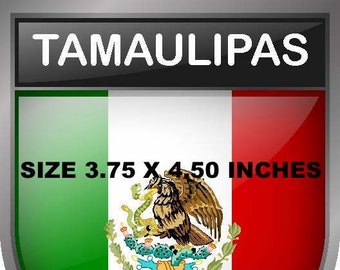Mexican Flag Sticker Decal, Mexico Tamaulipas State  , Bandera De Mexico, Mexico Flag