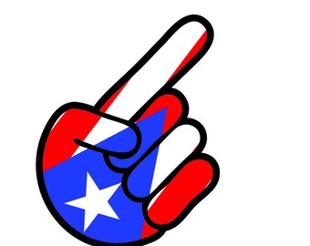 Puerto Rico Flag JDM Shocker Hand sticker ,Import Drift Car, Boricua, Puerto Rican, Decal, Sticker, Bandera Puerto Rico, PR