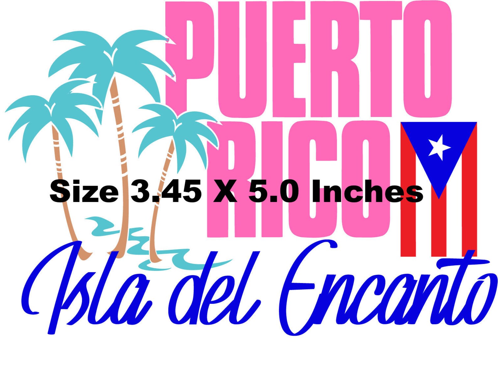 Puerto Rico Flag Sticker Decal, Bandera De Puerto Rico, Puerto Rican ...