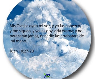 Versos Bíblicos Mensajes Cristianos Sticker Biblia Decal Calcomanía Size 3.75 Inches