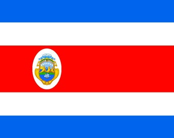 Costa Rica Flag Sticker Decal, Bandera de Costa Rica, Car, Desktop, Bandera do Costa Rica