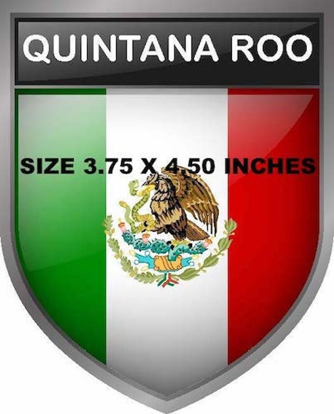 Calcomanía adhesiva de la bandera mexicana, México Estado de Quintana ...