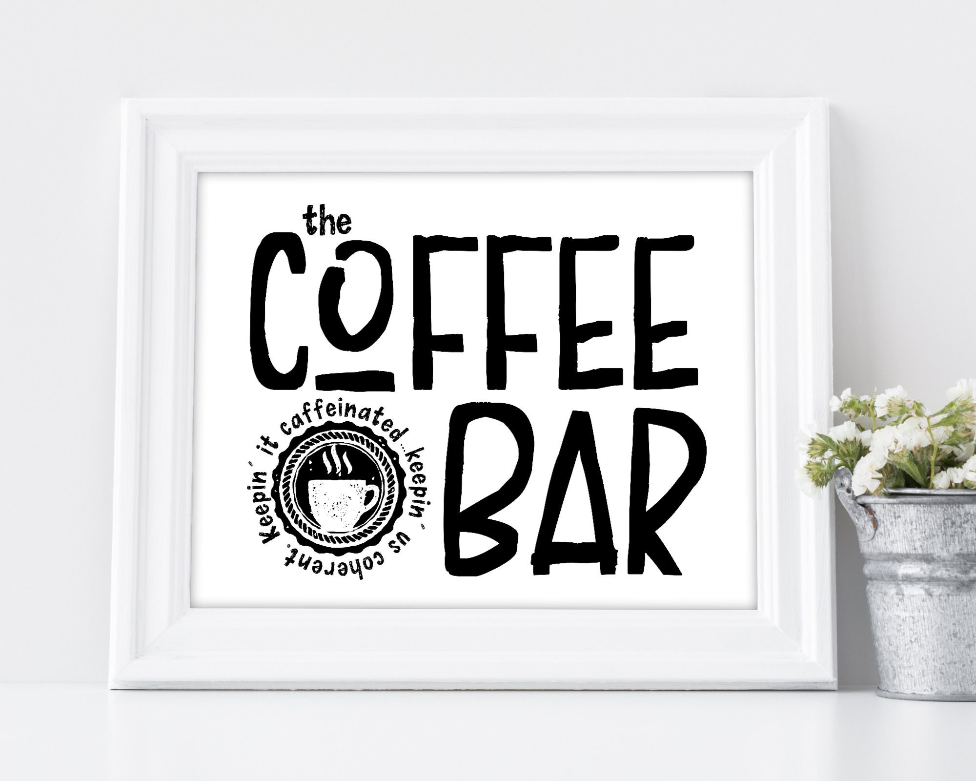 Coffee Bar Digital Art Funny Coffee Bar SVG Coffee SVG Sign Etsy España