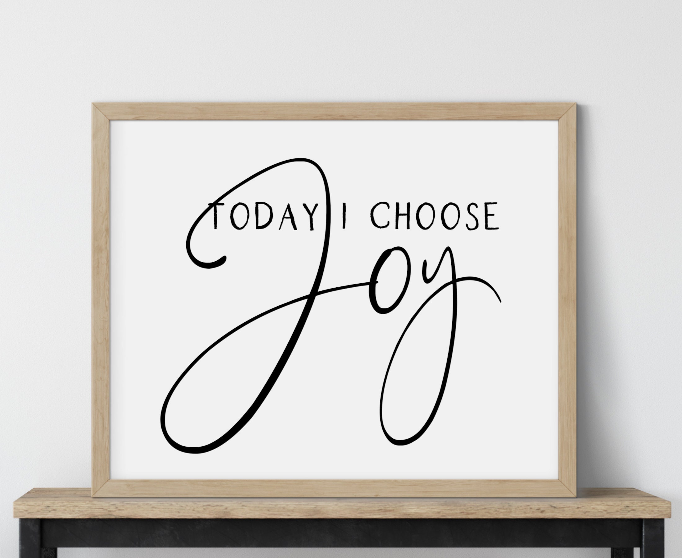 Choose Joy Printable Art Choose Joy Sign to Print Today I | Etsy