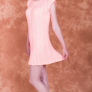 Beautiful women&#39;s hand knitted short dress for any occasion! Exclusive design!