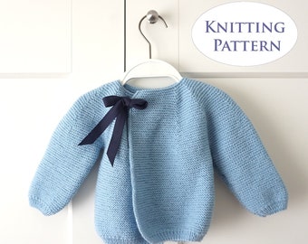 Baby Sweater Knitting Pattern - 0-3 Months - 3-6 Months - 6-9 Months  - Insant Download - PDF in English