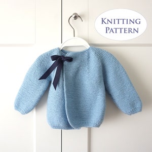 Baby Cardigan Knitting Pattern - 0-3 Months - 3-6 Months - 6-9 Months  - Insant Download - PDF in English