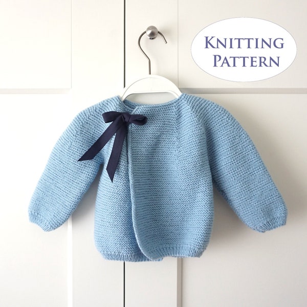 Baby Sweater Knitting Pattern - 0-3 Months - 3-6 Months - 6-9 Months  - Insant Download - PDF in English