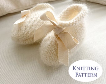 Baby Booties PDF Knitting Pattern -Knitting Instructions - Newborn to 12 Months - Instant Download - Beginners