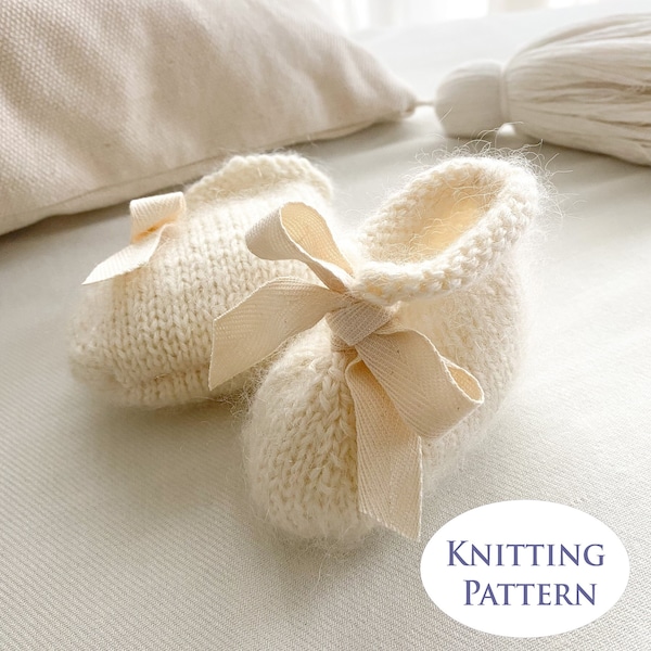 Baby Booties PDF Knitting Pattern -Knitting Instructions - Newborn to 12 Months - Instant Download - Beginners