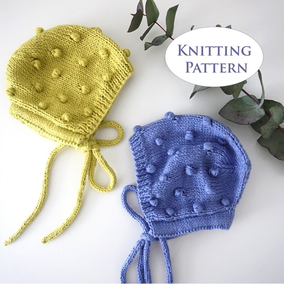 Baby Hat Knitting Pattern - PDF Knitting Pattern - Baby Bonnet - Baby ...