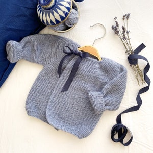 Baby Cardigan Knitting Pattern: 0-9 Months (PDF in English) - Etsy