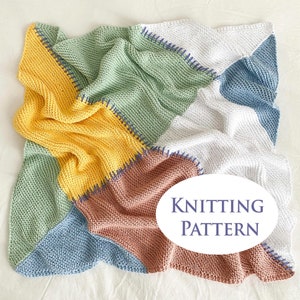 Baby Blanket PDF Knitting Pattern - Instand Download -Easy  Beginner Knitting Pattern - English