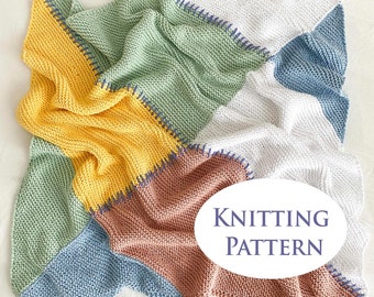 Baby Blanket Knitting Pattern: Easy Beginner Knit (PDF Pattern)