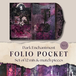 Gothic Junk Journal Folio: Dark Enchantment Ephemera (Digital Download)