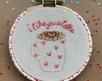 joli motif de broderie pdf 'je t'aime un café au lait' - valentines