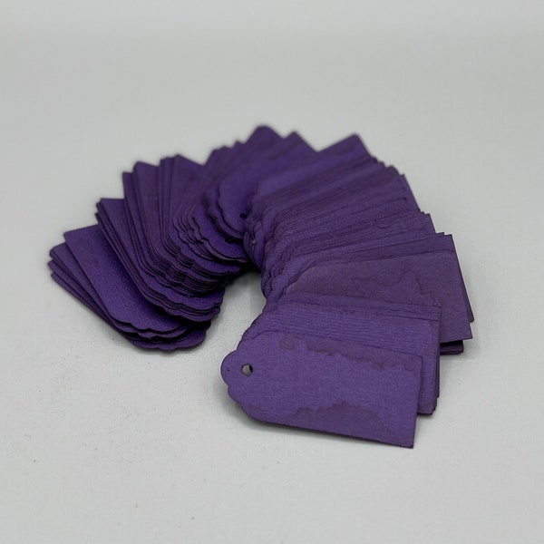 Dark Purple Eggplant Decorative 22pcs Tags | Coffee Stained | Save the Dates, Wedding Party Event Favors | Skeleton Key Labels