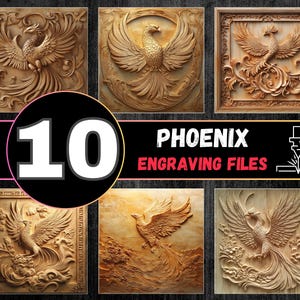 Phoenix 3D-illusie lasergravurebundel, Firebird-bestanden, Mythical Bird-lasergravurebundel, Resurrecting Bird Laserburn, png PNGEgg