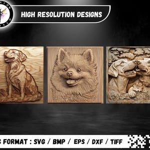 Lab Dog Bitmap Dog 3D Illusion Laser Engraving Bundle (digital Files) | PNG BMP TIFF ...