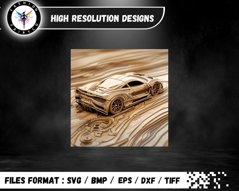 Car 3D Illusion Laser Engraving Bundle (digital) : Muscle & Exotic ...