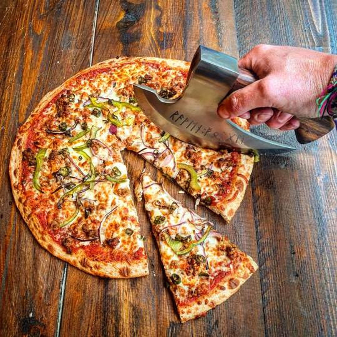 The Original Pizza Axe Viking Pizza Cutter Etsy