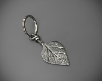 Hand Forged Leaf Keyring